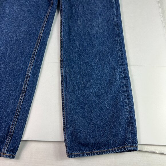 Abercrombie Fitch Jeans Women's 26x28* Loose High Rise Dark Blue Denim Tag 24S - Picture 5 of 16